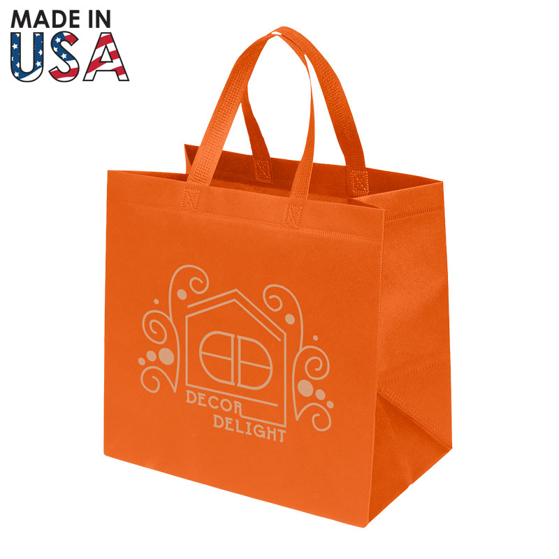 12x8x13 Reusable Non-Woven Tote Bag - Orange