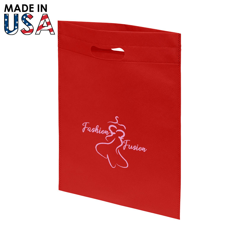 9x12 Reusable Non-Woven Handle Bag - Red
