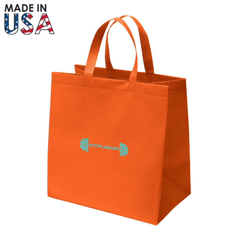 10x5x13 Reusable Non-Woven Tote Bag - Orange