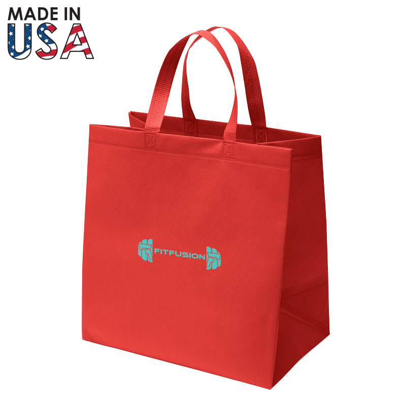 10x5x13 Reusable Non-Woven Tote Bag - Red