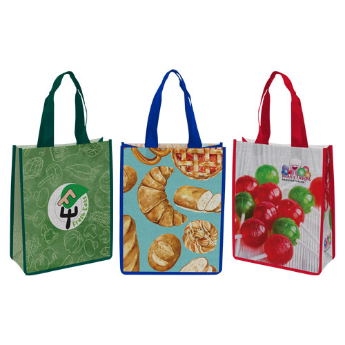 9x11x4 Laminated 5-Panel PP Non-Woven Tote Bag