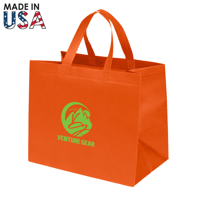 12x8x10 Reusable Non-Woven Tote Bag - Orange