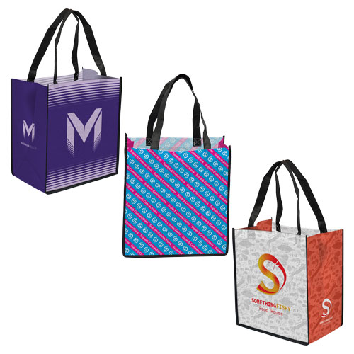 12x13x8 Laminated 5-Panel PP Non-Woven Tote Bag