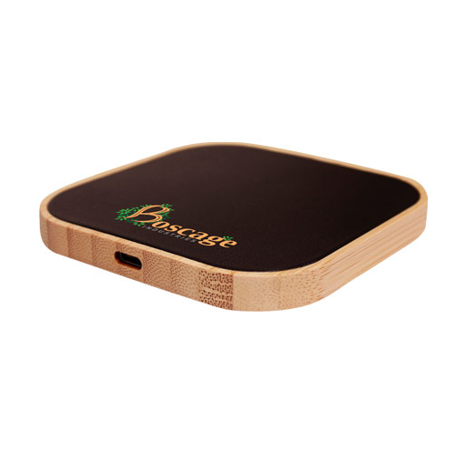FSC Bamboo Premium 15W Wireless Charger - Square