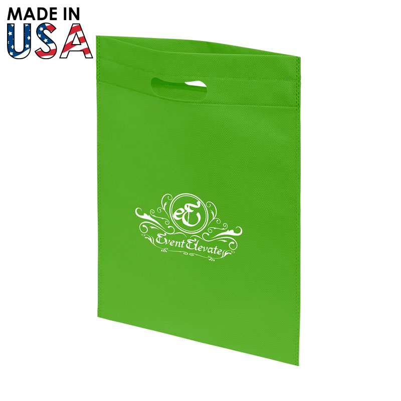 15x18 Reusable Non-Woven Handle Bag - Lime Green