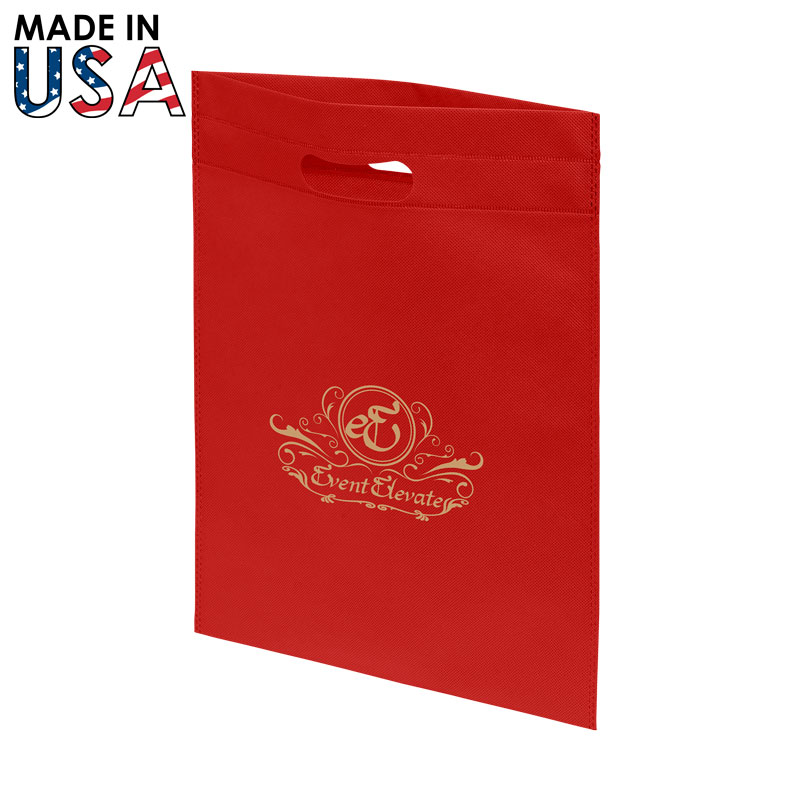 15x18 Reusable Non-Woven Handle Bag - Red