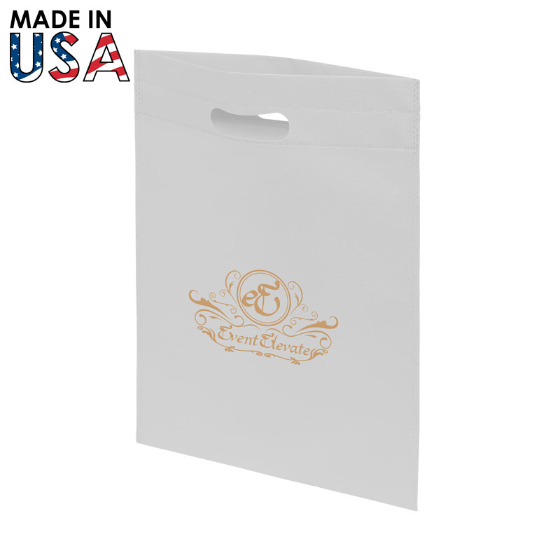 15x18 Reusable Non-Woven Handle Bag - White