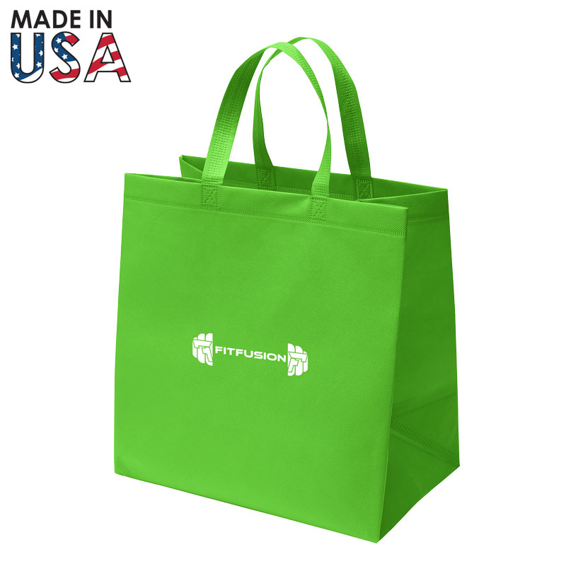 10x5x13 Reusable Non-Woven Tote Bag - Lime Green