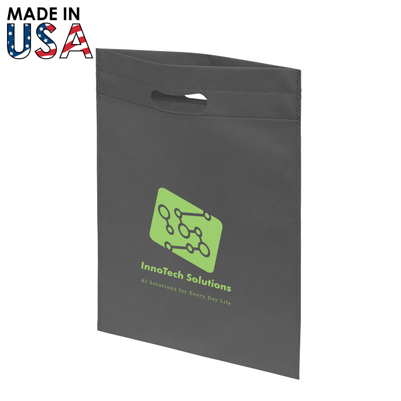 12x15 Reusable Non-Woven Handle Bag - Gray