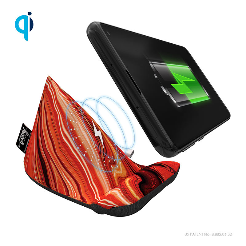 The Wedge&trade; Mobile Device Stand with Built-in Wireless Charger